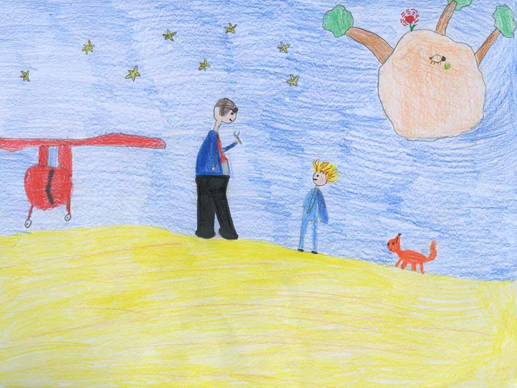 Der Kleine Prinz. Bild von Rosalie, Grundschule Alling, 3. Klasse