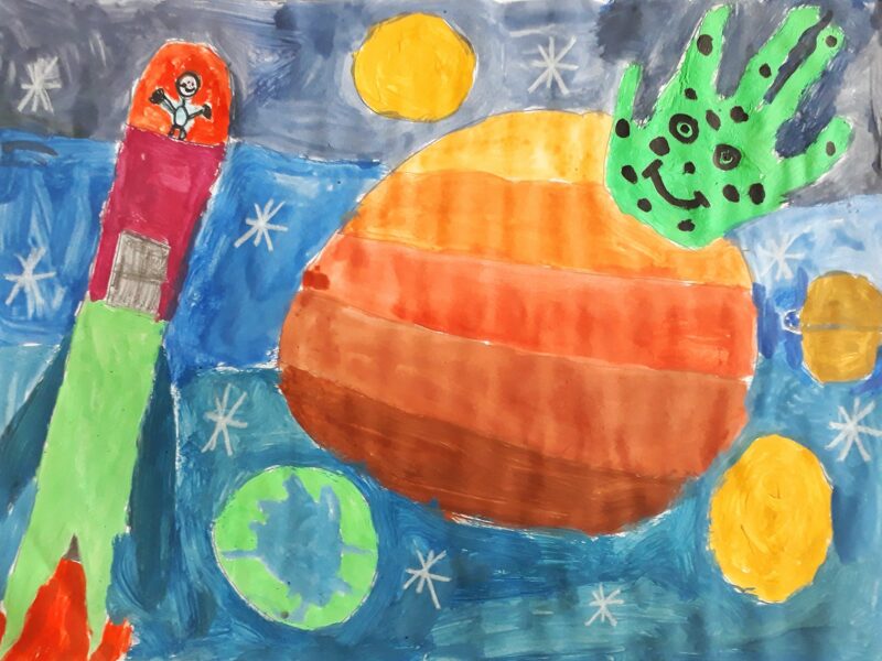 Die Planeten, Bild von Jakob, 9 Jahre