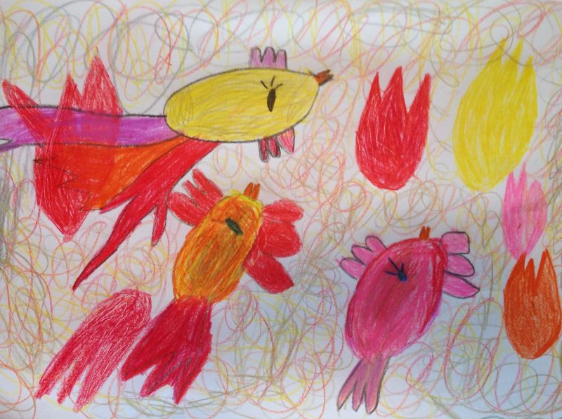 Julia Burkali (5 Jahre), Der Feuervogel